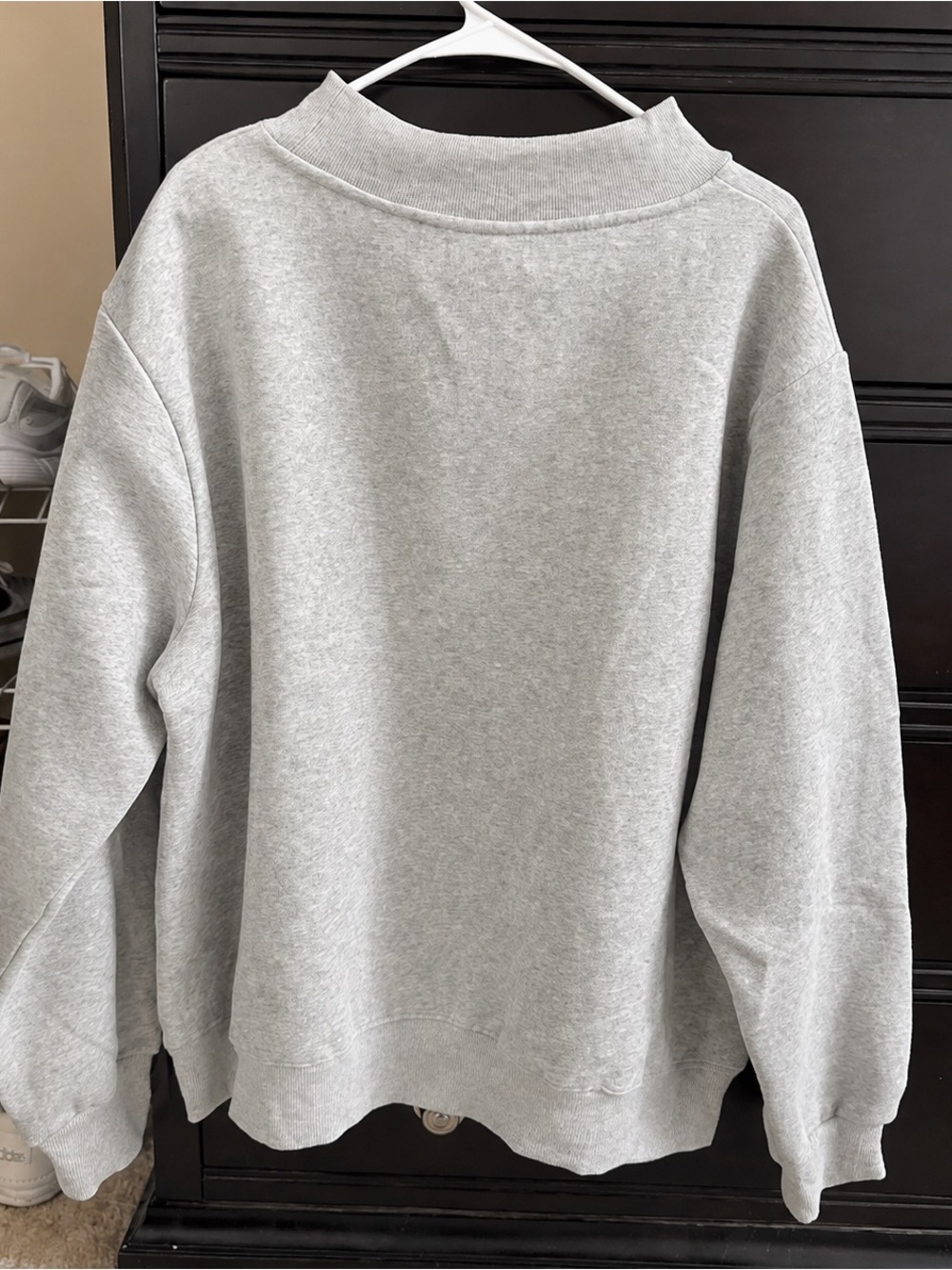 Parker Light Gray Crewneck Sweatshirt with Pale Pink Lettering - Picture 3 of 4